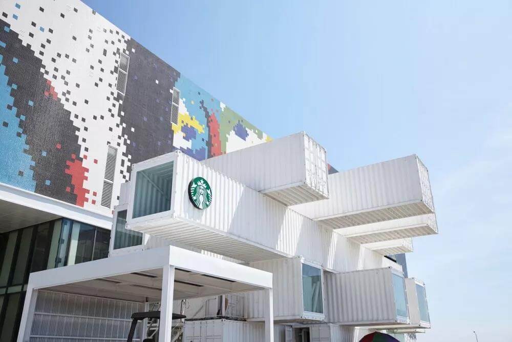 雁山由隈研吾设计，星巴克在台湾的首家集装箱门店！
